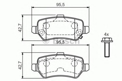 Set placute frana,frana disc OPEL ASTRA G Cupe (F07) (2000 - 2005) BOSCH 0 986 424 646 foto