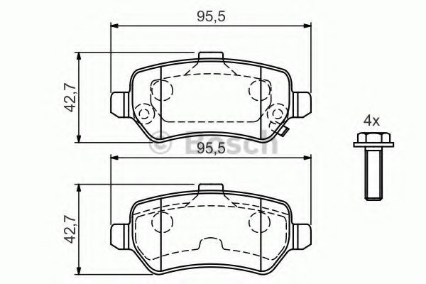 Set placute frana,frana disc OPEL ASTRA G Cupe (F07) (2000 - 2005) BOSCH 0 986 424 646
