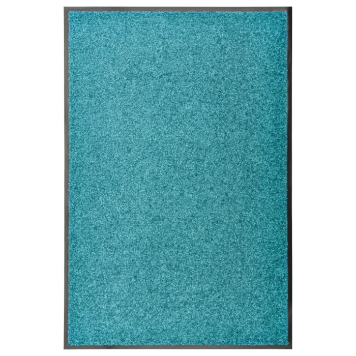 vidaXL Covoraș de ușă lavabil, cyan, 60 x 90 cm 323458