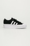 Adidas Originals sneakers Nizza Platform femei, culoarea negru FV5321