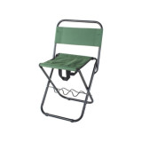 Scaun pliabil pentru pescuit, Verk Group, cu suport undita, verde, 35x27x60 cm