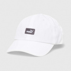 Puma șapcă de baseball din bumbac culoarea alb, cu imprimeu 2366901