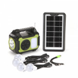 Kit solar fotovoltaic GD-8072, echipat cu dispozitive USB , 4 becuri LED si
