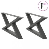 Cumpara ieftin Picioare pentru măsuță de cafea, 2 buc., antracit, 70x(30-31,3) cm, oțel