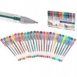 Set 25 piese, Pixuri cu gel multicolor cu sclipici (glitter), AVEX