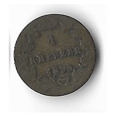 Moneda 1 kreuzer 1850, Frankfurt - Germania, billon, cotatii ridicate!