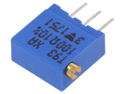 Potentiometru Multitura 100&amp;Omega; 500mW THT &amp;plusmn;10% T93XA foto