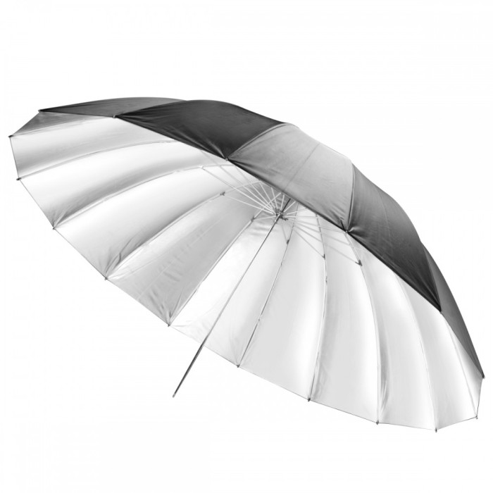 Umbrela studio reflexie silver - black 150cm - 16 spite