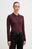 United Colors of Benetton pulover din amestec de l&acirc;nă culoarea bordo, light, 102HD301H