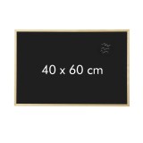 Tabla de scris cu creta, rama din lemn, 40 x 60 cm, negru