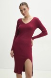Answear Lab rochie culoarea rosu, midi, mulată