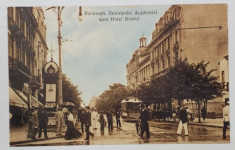 BUCURESTI , BULEVARDUL ACADEMIEI SPRE HOTEL BRISTOL , CARTE POSTALA , 1944 foto