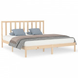 Cadru de pat, 200x200 cm, lemn masiv