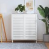 VidaXL Uși lamelare, 2 buc.,alb, 99,3x49,4 cm, lemn masiv de pin