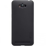Husa Asus Zenfone Max Nillkin Frosted Shield Negru + Folie de protectie, Flippy