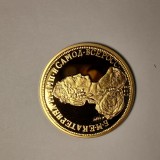 Di.207. Moneda 10 ruble 1777 , Ecaterina a II- a replica placata cu aur