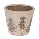 Cumpara ieftin Ghiveci flori ceramica bej verde Braduti 12x11 cm