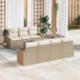 VidaXL Set de canapele pentru grădină 8 pcs Bej și alb
