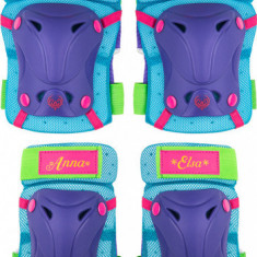 Set protectie diverse sporturi, pentru coate si genunchi, Frozen