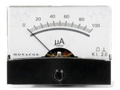 Ampermetru Pe Panou 0-100uA Clasa 2 Rezistenta 1k&Omega;