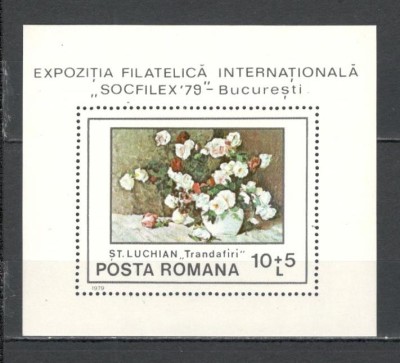 Romania.1979 Expozitia filatelica SOCFILEX:Pictura-Bl. TR.444 foto