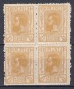 ROMANIA 1911 LP 68 REGELE CAROL I SPIC DE GRAU BLOC DE 4 TIMBRE MNH, Nestampilat