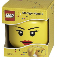 LEGO Cutii depozitare: Cutie depozitare S cap minifigurina LEGO fata