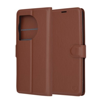 Husa pentru OnePlus 12R - Techsuit Leather Folio - Brown foto