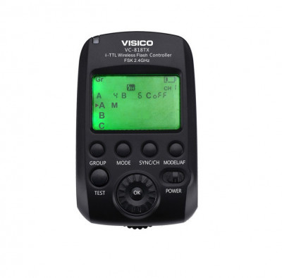 Transmitator radio Visico VC-818TX iTTL pentru Canon foto