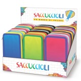 Penar echipat - Color Block cu 3 fermoare (18 markere si 12 creioane colorate)