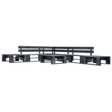 vidaXL Set mobilier de grădină din paleți, 6 piese, negru, lemn