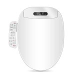 Capac cu functie de bideu electric pentru WC smart scurt 45-49 cm, cu consola, spalare, uscare, incalzire, lumina UV