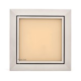 Ușă de vizitare cu ramă din aluminiu Mat si sticla Bej 200x200mm