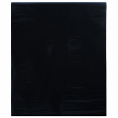 vidaXL Folie pentru fereastră statică, negru mat, 45x2000 cm, PVC