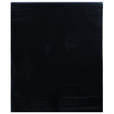 vidaXL Folie pentru fereastră statică, negru mat, 45x2000 cm, PVC foto