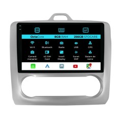 Navigatie Dedicata Ford Focus (2004-2012), 9Inch, 8Gb Ram, 256Gb Stocare, Carplay, Clima automata