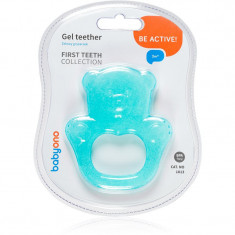 BabyOno Be Active Gel Teether jucărie pentru dentiție Turquoise Bear 1 buc