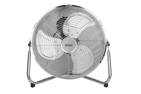 Ventilator inox cu suport Zilan ZLN-2348, Putere 50 W, Diametru 36 cm, 3 trepte ventilare, Unghi de inclinare reglabil