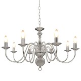 Cumpara ieftin Candelabru, argintiu, 8 becuri E14