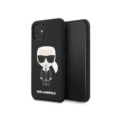 Husa TPU Karl Lagerfeld Iconic pentru Apple iPhone 11, Neagra KLHCN61SLFKBK foto
