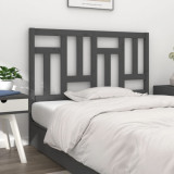 Tăblie de pat, gri, 155,5x4x100 cm, lemn masiv de pin, vidaXL