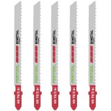 Festool HS 75/3 BI - Set panze fierastrau pendular tija cu un prag de prindere (T) 75 mm plastic taiere dreapta fina 5 bucati