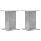 Suport de plante, 2 buc., gri beton, 30x30x40 cm lemn prelucrat