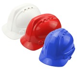 Casca Protectie Industriala Tolsen Albena, HDPE, 6 puncte fixare, Banda Ajustabila, Protectie CE ANSI, Alba