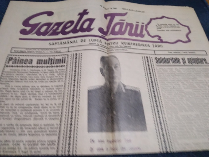 ZIARUL GAZETA TARII 8 IUNIE 1941 LA ANIVERSAREA LUI ANTONESCU