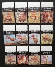 Somalia-Fauna Africa- 12 Valori -tip PORTO),Dantelate.MNH**.SOM 112B