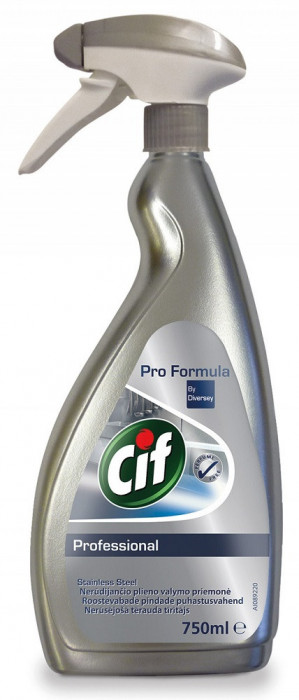 Cif Professional Stainless Steel, Cu Pulverizator, Pentru Curatat Inox Si Suprafete Rezistente La Ap