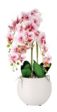 Orhidee artificiala roz in ghiveci 25 x 72 cm