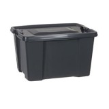 Cutie de depozitare din plastic gri cu capac, 12L, CMCLASS