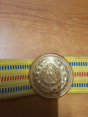 AMS - CENTURA MILITARA RSR DE PARADA PENTRU OFITER INFERIOR - STARE EXCELENTA foto